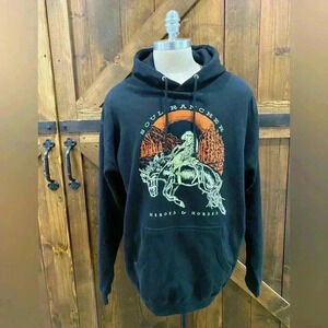 Soul Rancher Heroes and Horses Black Sweatshirt Hoodie Men’s XL